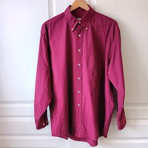 Brooks Brothers Men's Red/Blue Gingham Cotton Long Sleeve Sport Shirt Size L
